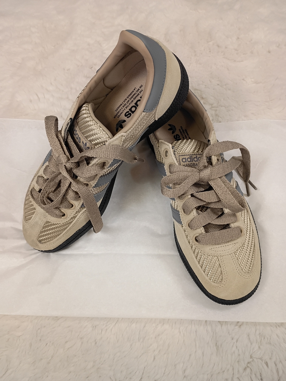 adidas Originals Handball Spezial Stone Khaki Grey Sneakers NWOB Men 7 W 8.5